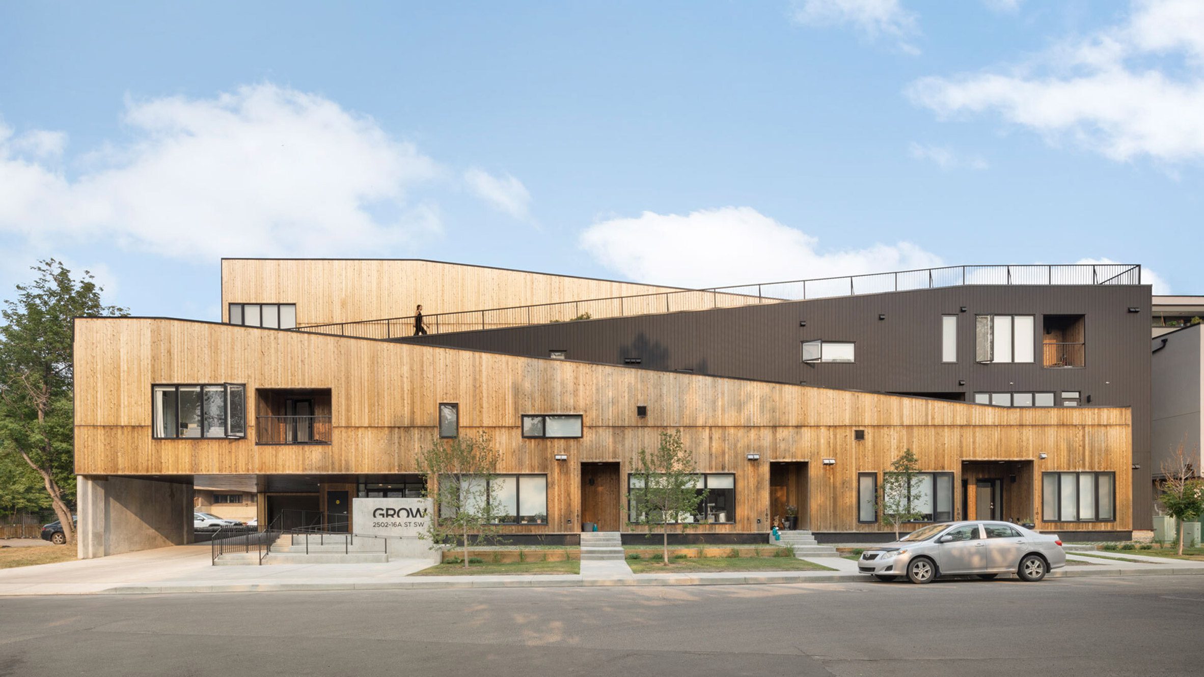 Modern apartment building managed with PropFlow
